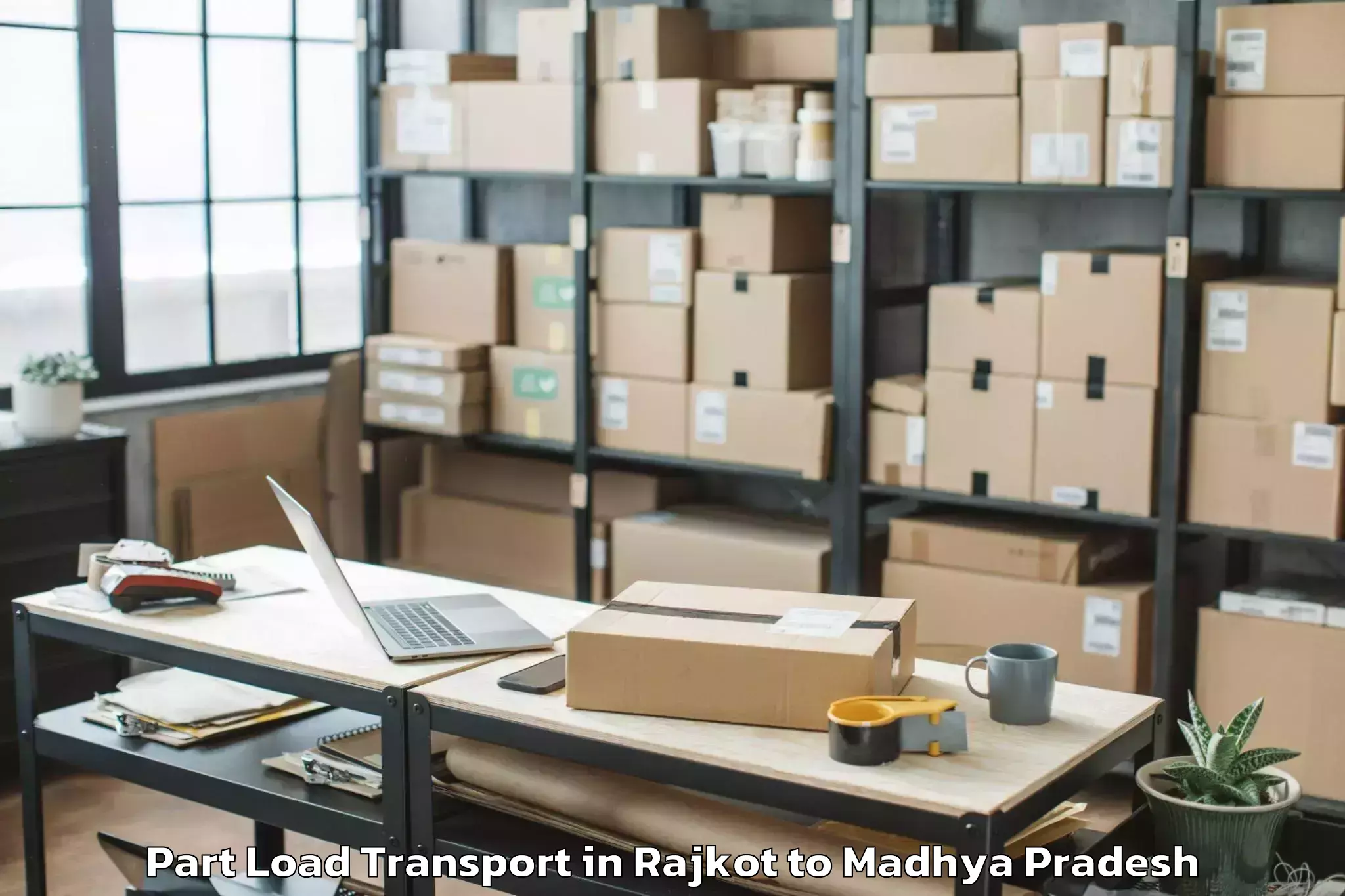 Book Rajkot to Baldevgarh Part Load Transport